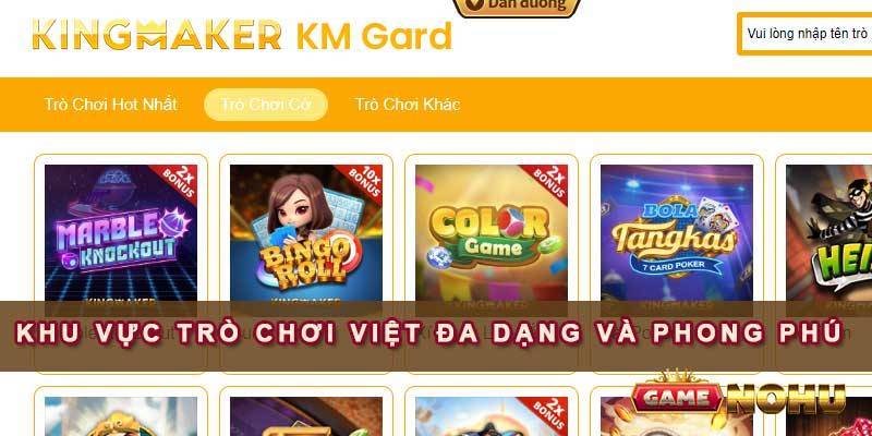 Khu vực trò chơi Việt đa dạng và phong phú
